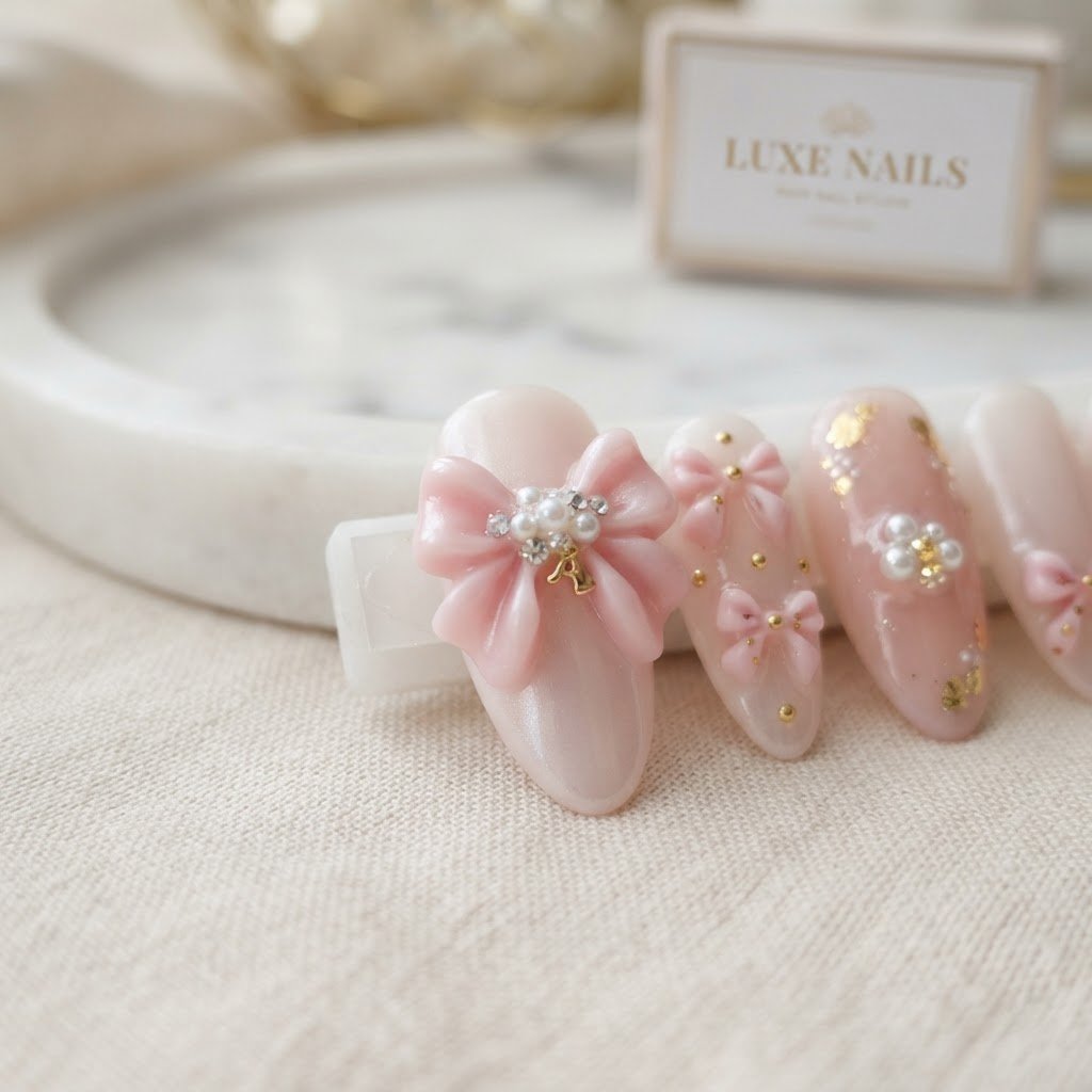 3D Bow Press On Nails Aesthetic: 2026 Beauty Trends