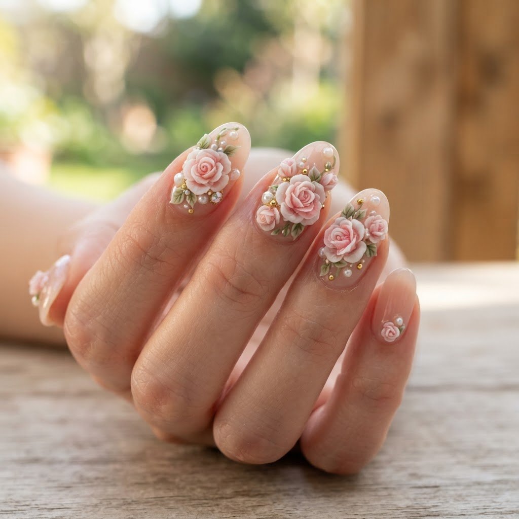 Where to Find the Best Handmade 3D Floral Press-On Nails