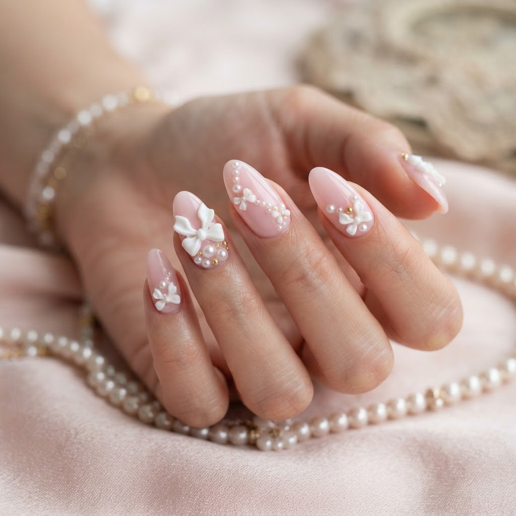 Coquette Nails Guide: Bows, Pearls & Soft Pinks