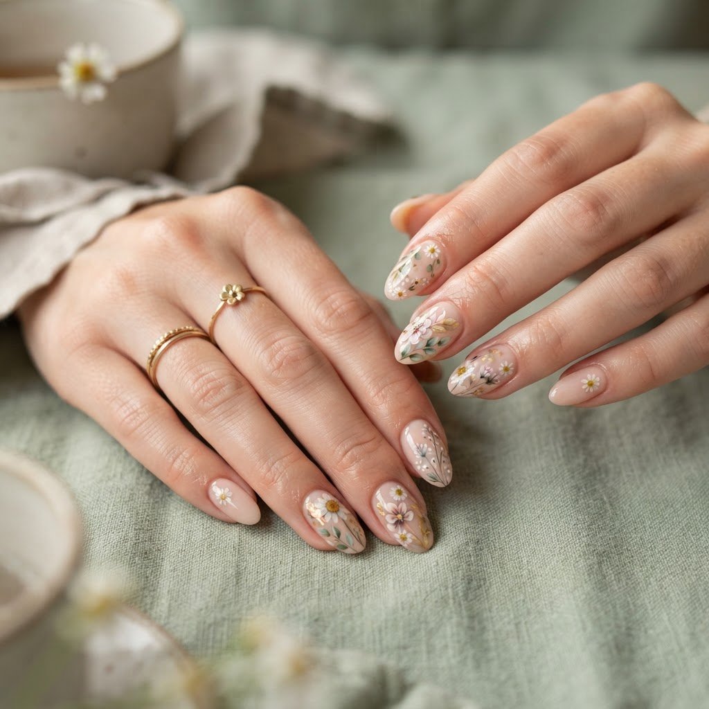 Cottagecore Press On Nails Ideas for Spring Outfits
