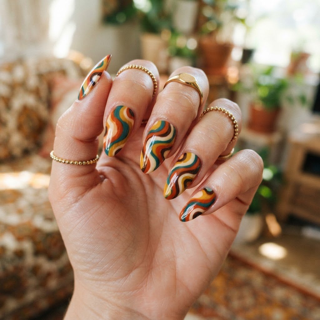 Cute & Funky Press On Nails Ideas for Retro Style