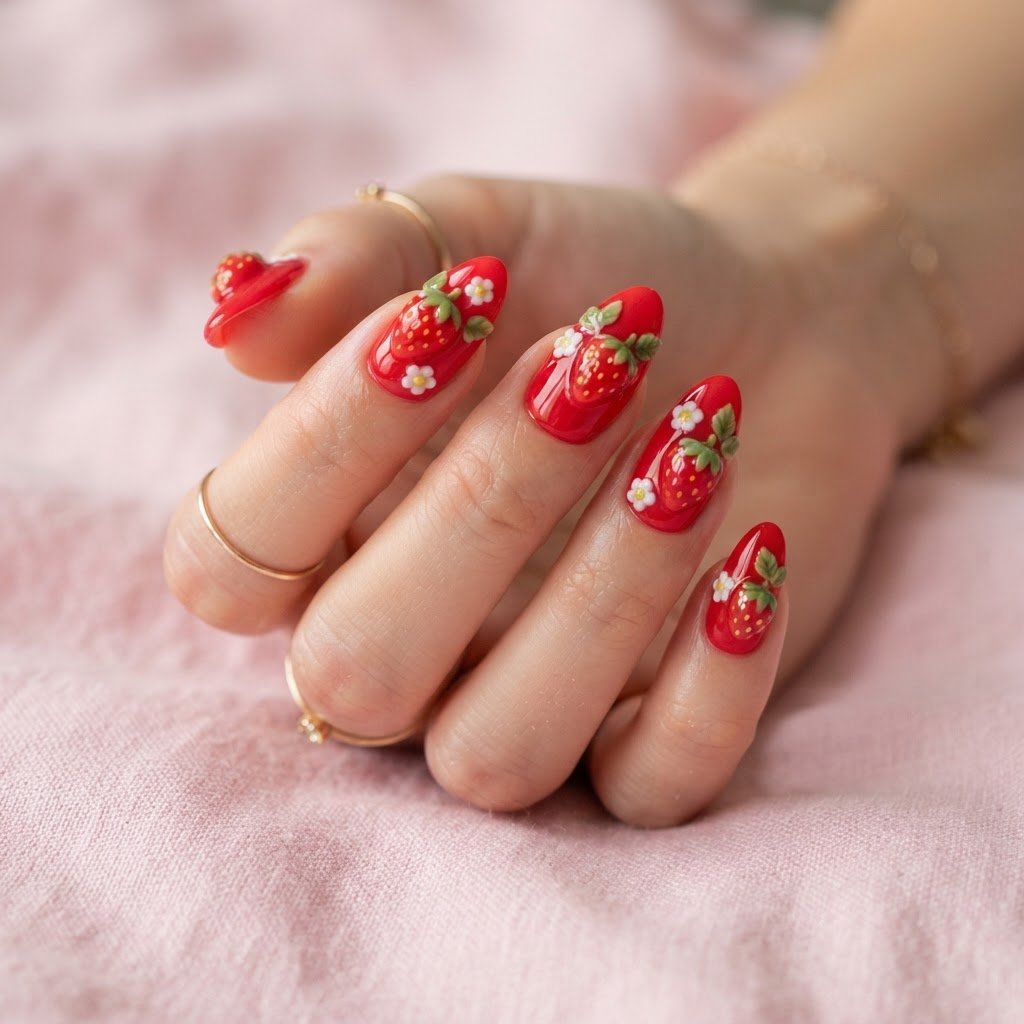 Kawaii Fruit Press On Nails Ideas for Summer Styles