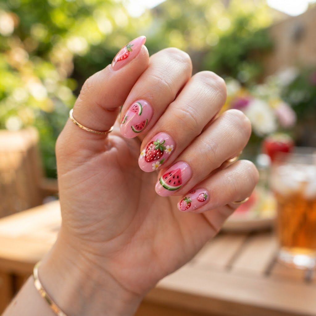 Trendy Press On Nails Ideas for Playful Summer Style